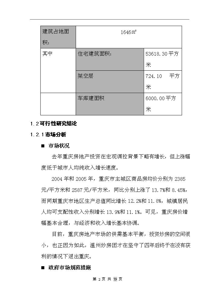 重慶市某房地產開發新增項目評估分析報告第3頁