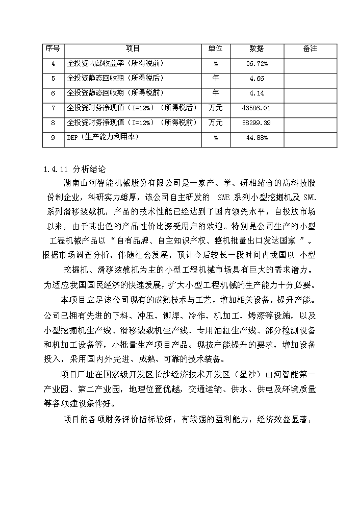 （終稿）湖南山河智能小型工程機械增產千臺技改新增項目評估分析報告.doc（最終版）第7頁