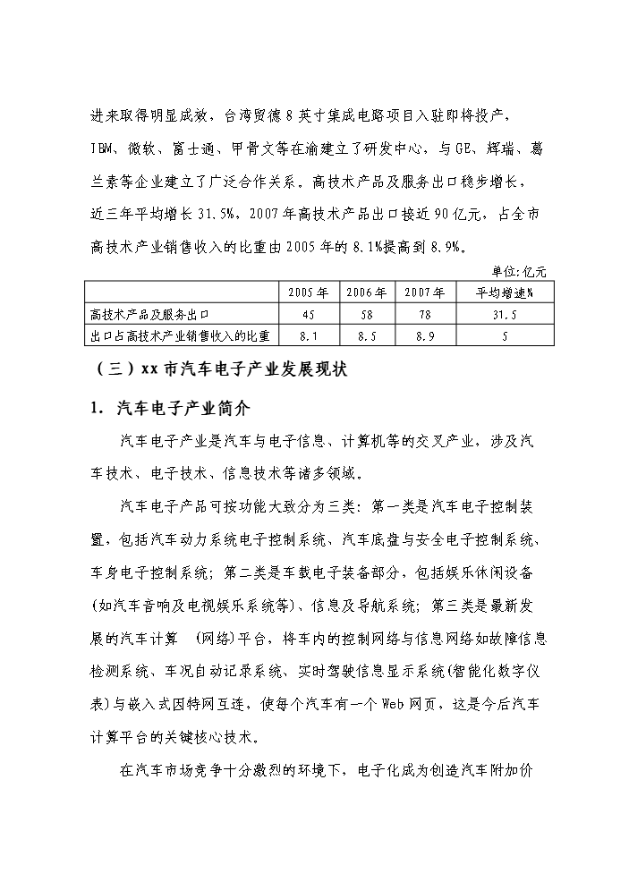 （終稿）xx市汽車電子產業基地新增項目評估分析報告.doc（最終版）第9頁