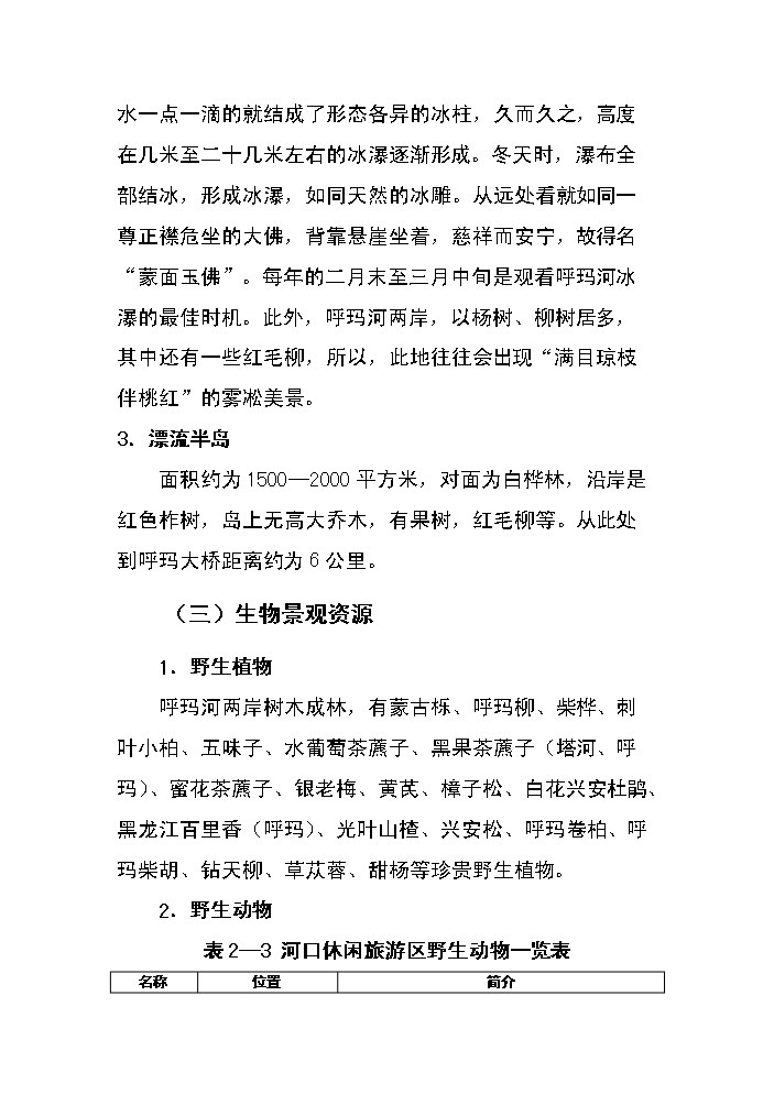 （終稿）呼瑪河口休閑旅游區新增項目評估分析報告.doc（最終版）第10頁