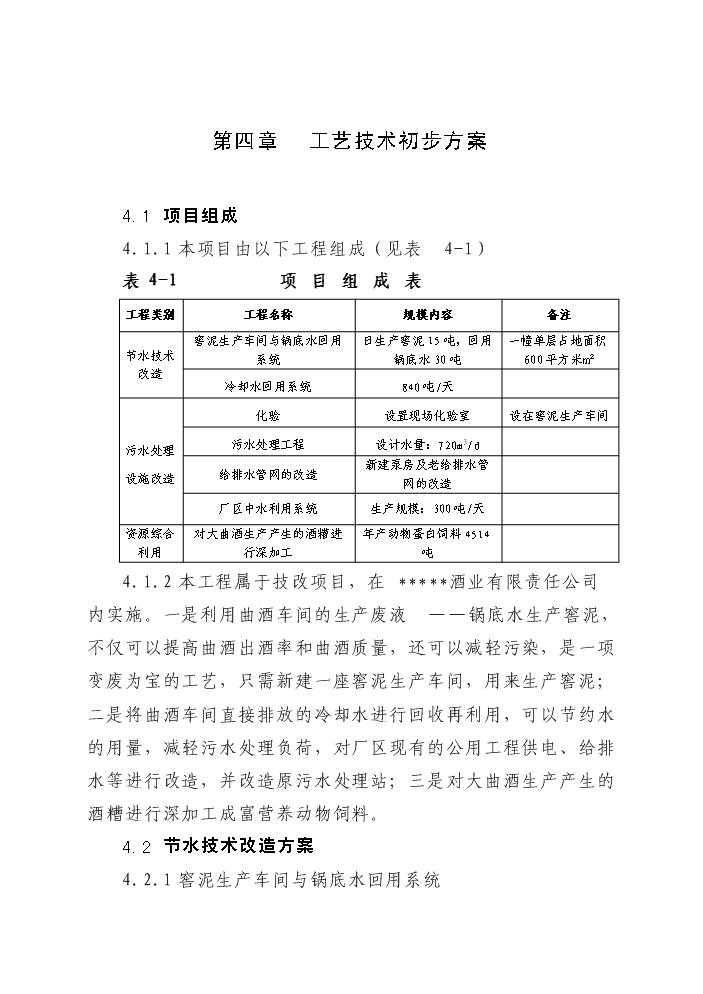 白酒釀造清潔生產及廢水處理改造工程新增項目評估分析報告