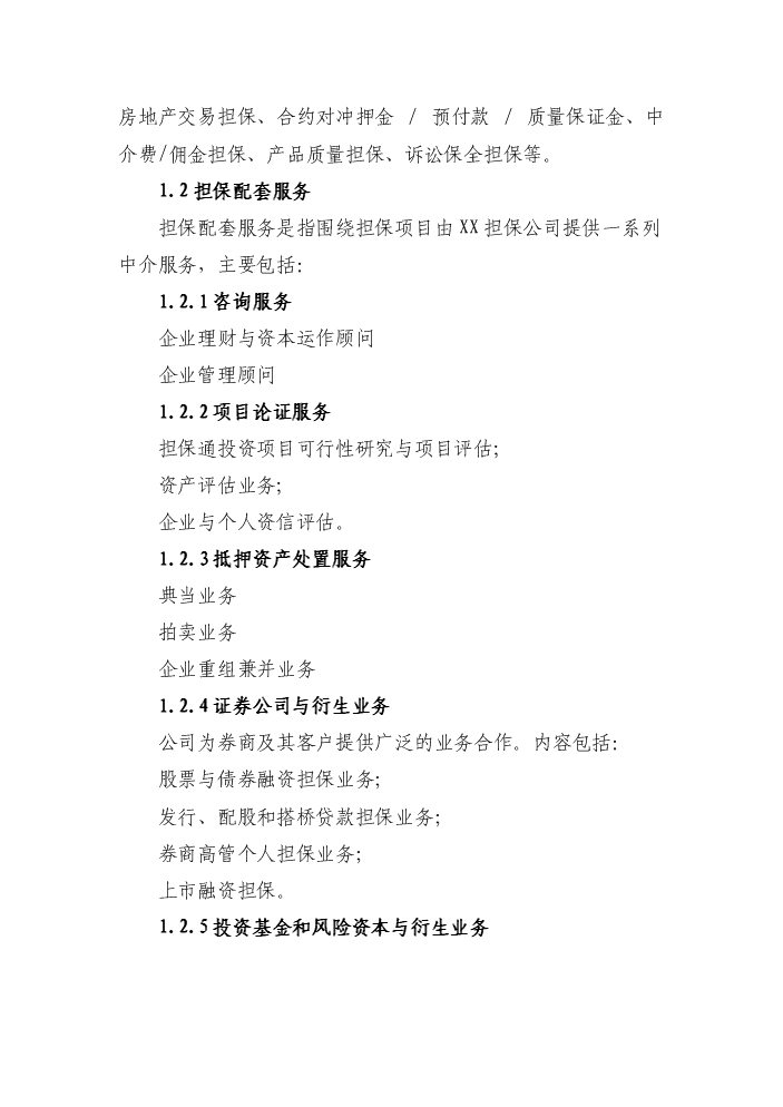 XX擔保公司評估分析報告第4頁