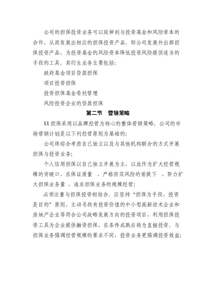 XX擔保公司評估分析報告第5頁