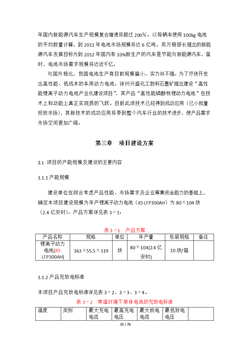 （終稿）高性能鋰離子動力電池產業化新增項目評估分析報告.doc（最終版）第15頁
