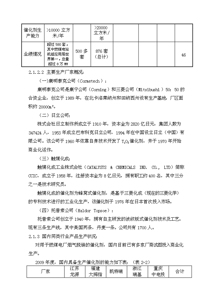 scr催化劑評估分析報告第6頁