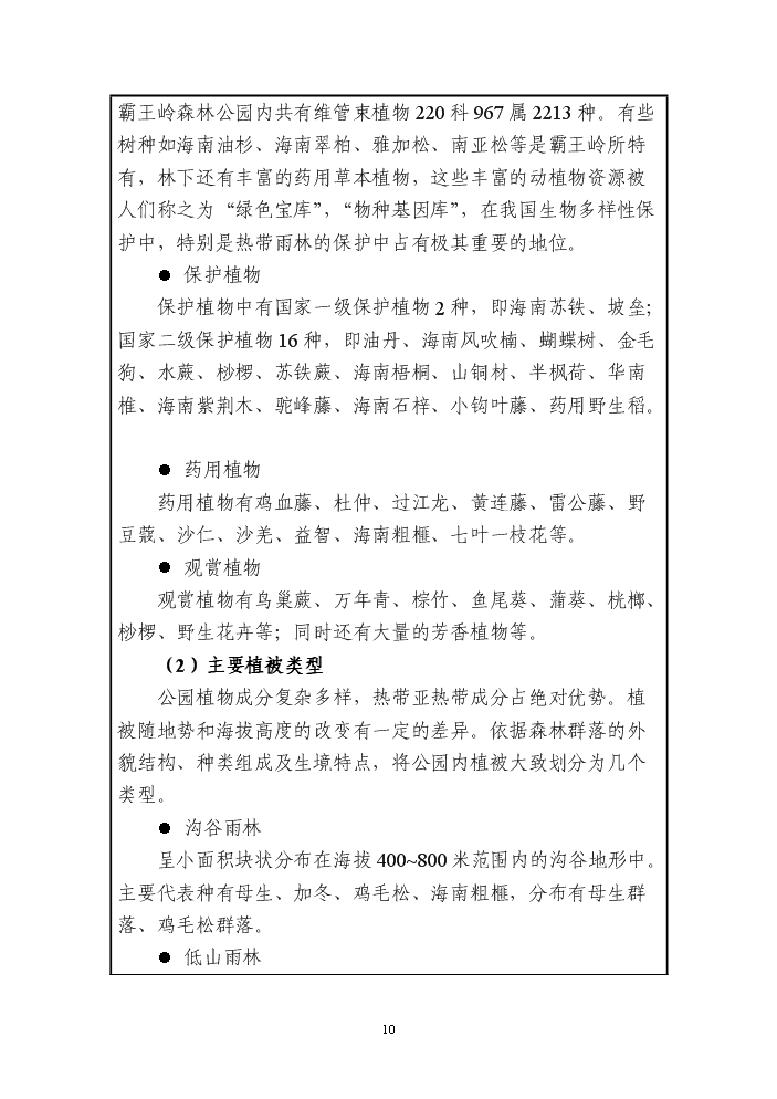 （終稿）海南霸王嶺國家級森林公園新增項目評估分析報告.doc（最終版）第12頁