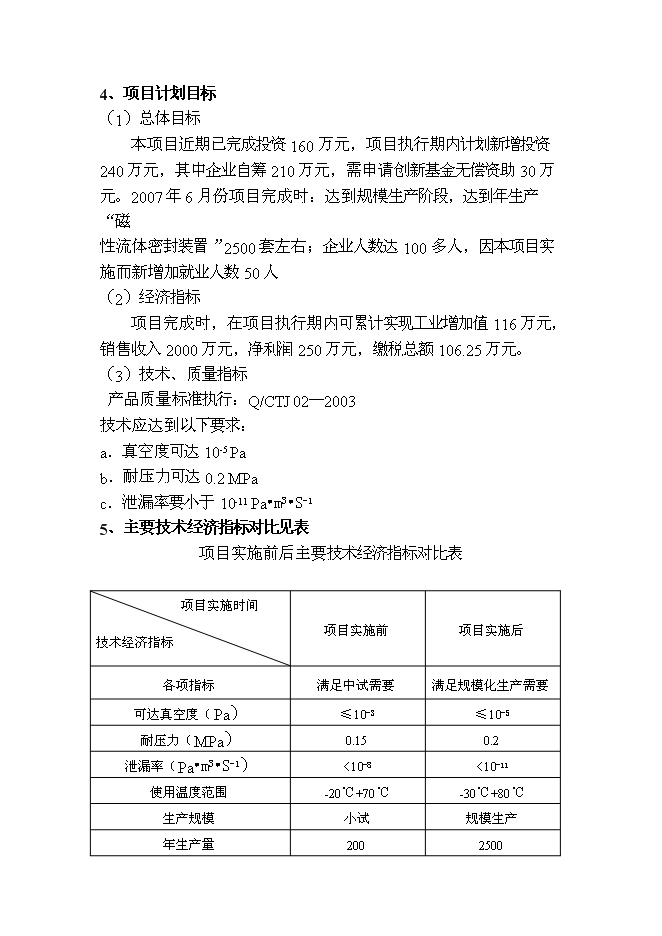 （終稿）磁性流體密封裝置新增項目投資立項申報計劃書.doc（最終版）第6頁
