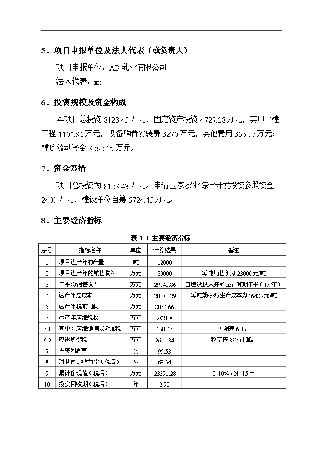 （終稿）某保健奶茶粉產品開發新增項目投資立項申報計劃書.doc（最終版）第2頁