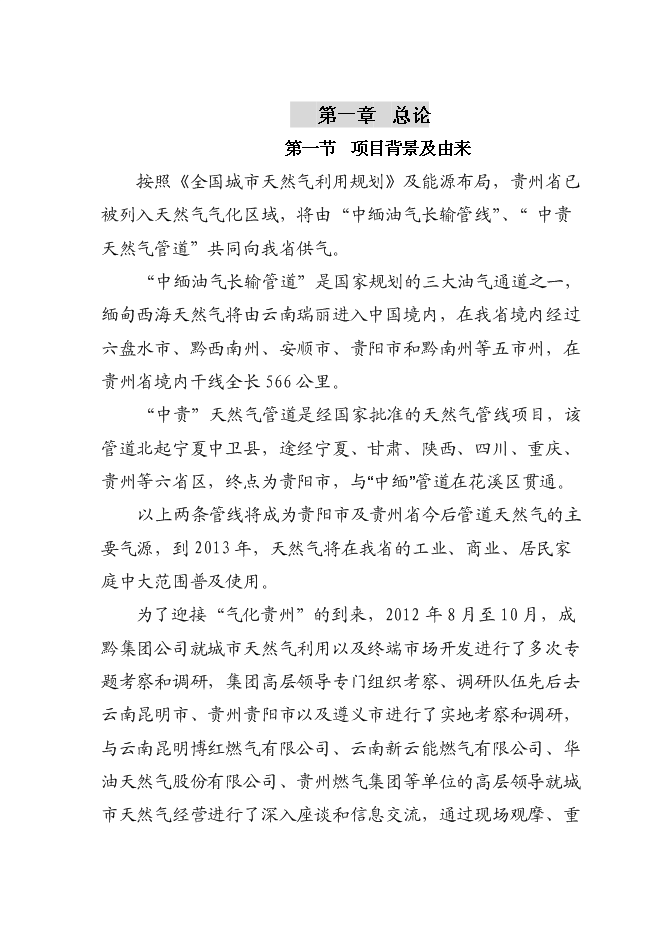 （終稿）成黔天然氣加氣站新增項目投資立項申報計劃書.doc（最終版）第1頁