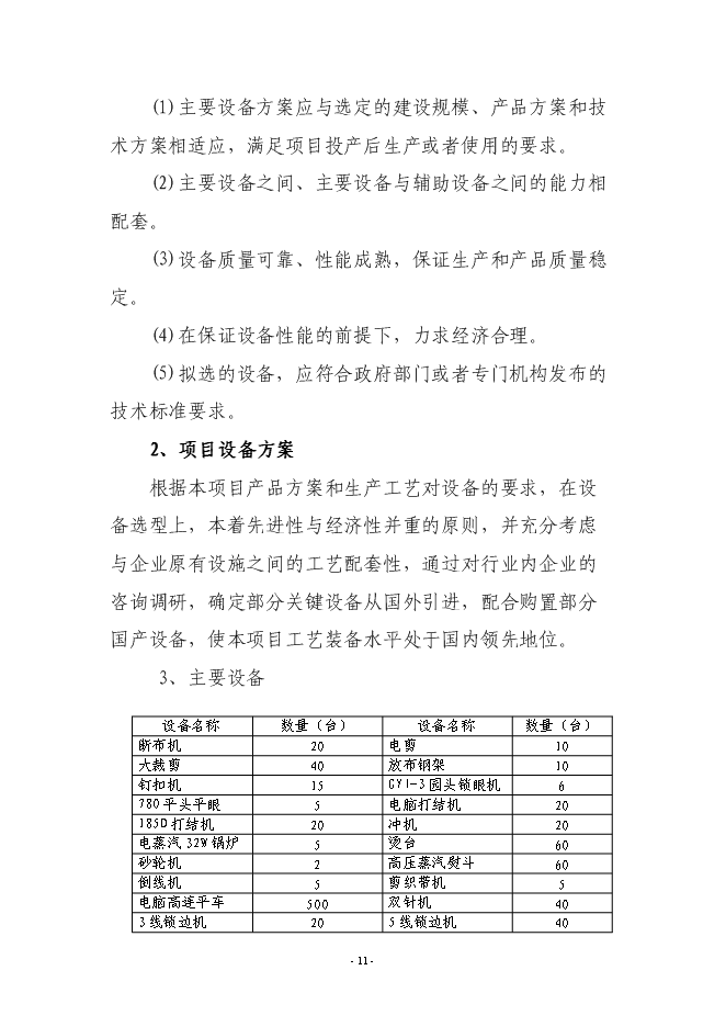 （終稿）年產200萬件高檔服裝生產線新增項目投資立項申報計劃書.doc（最終版）第11頁