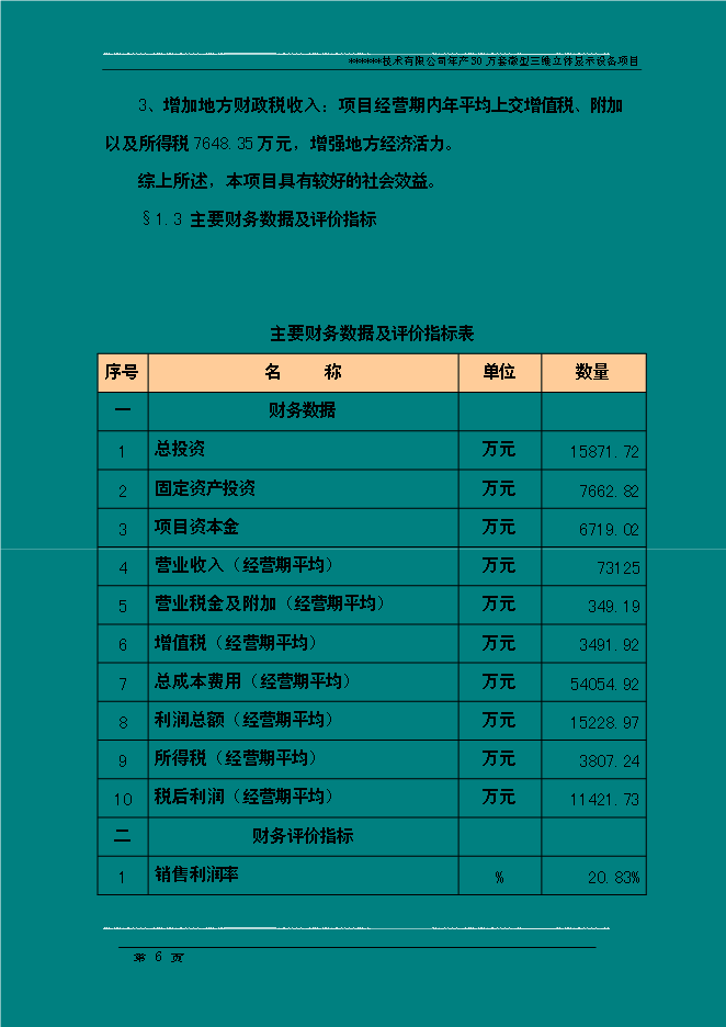 （終稿）年生產萬套微型三維立體顯示設備新增項目投資立項申報計劃書.doc（最終版）第6頁