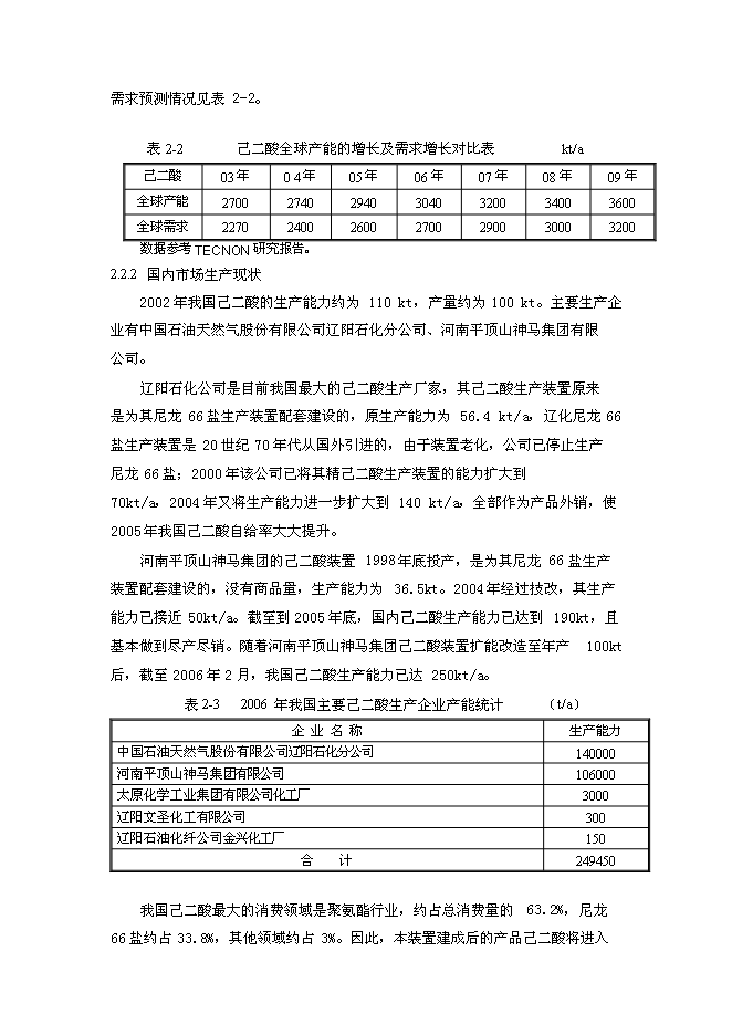 （終稿）某化工公司環己酮及己二酸工程新增項目投資立項申報計劃書.doc（最終版）第15頁