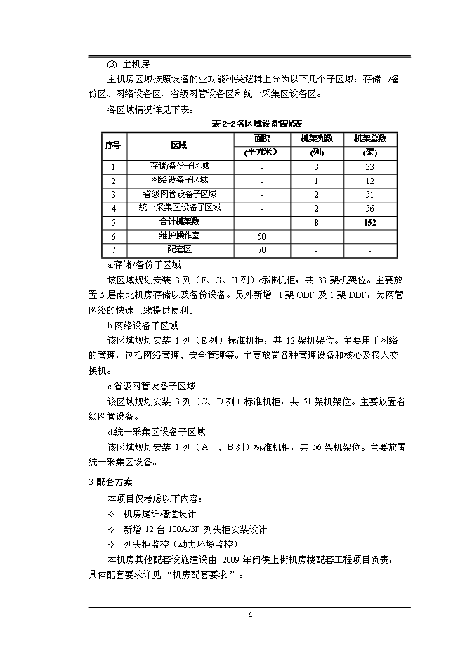 中國移動上街網管機房設備改造暨搬遷工程新增項目投資立項申報計劃書第6頁