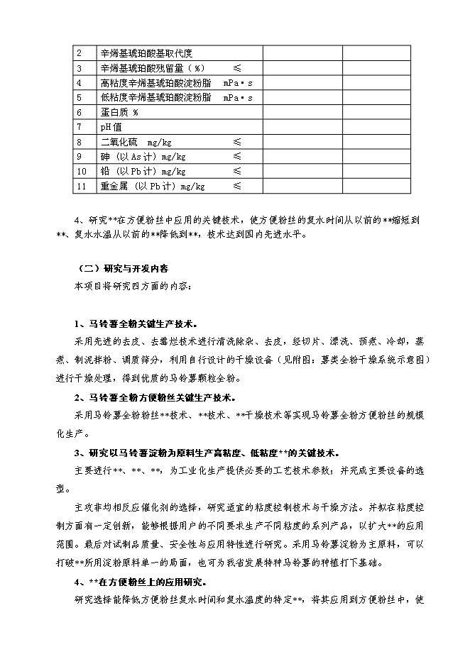 （終稿）馬鈴薯精深加工關鍵技術研究及產品開發攻關新增項目投資立項申報計劃書.doc（最終版）第11頁