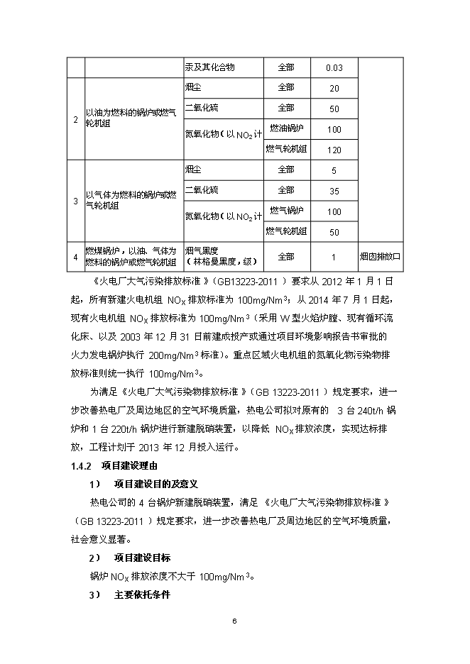 （終稿）錦州石化熱電公司燃煤鍋爐脫硝裝置投資立項申報計劃書.doc（最終版）