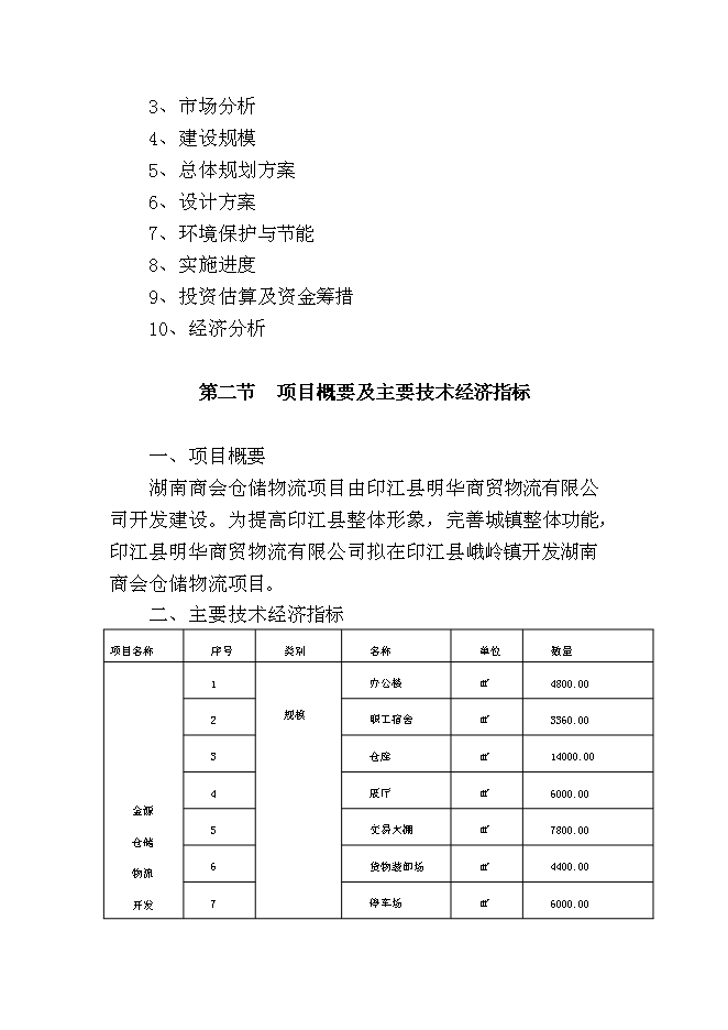 （終稿）湖南商會倉儲物流新增項目投資立項申報計劃書.doc（最終版）第2頁