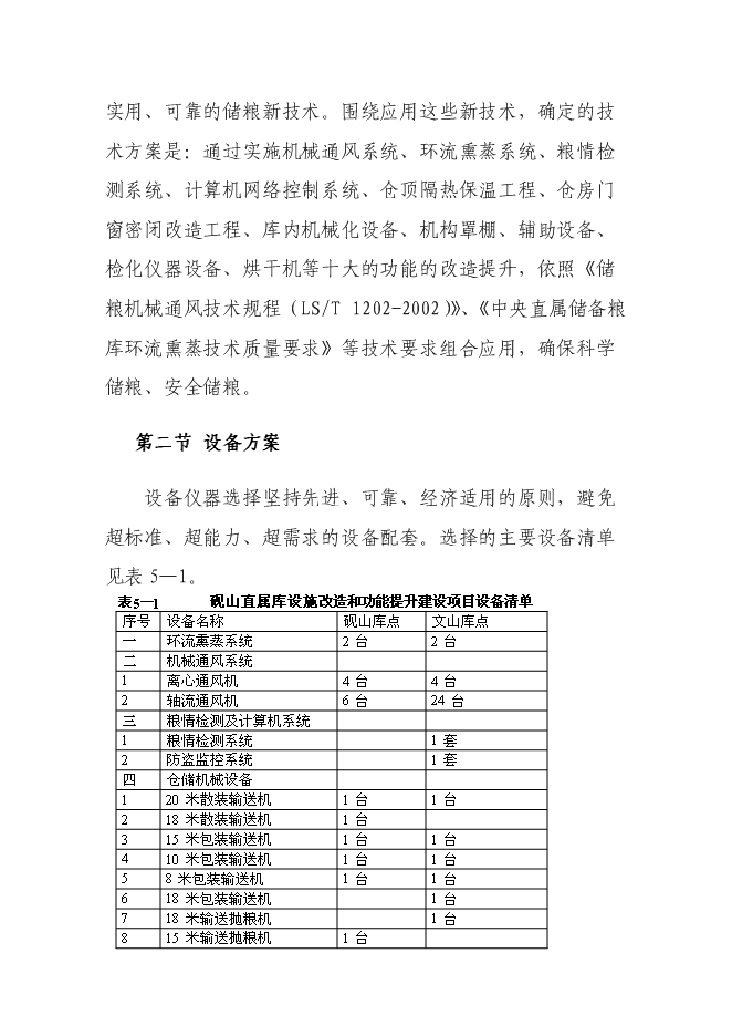 糧食儲備庫設施改造和功能提升新增項目投資立項申報計劃書第13頁