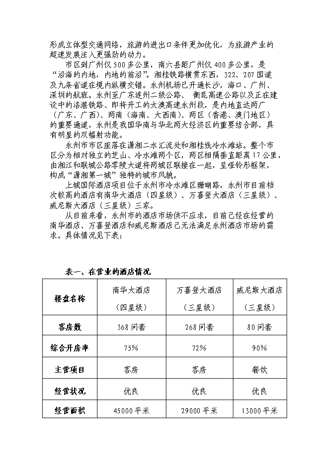 （終稿）湖南五星大酒店投資立項申報計劃書.doc（最終版）第5頁