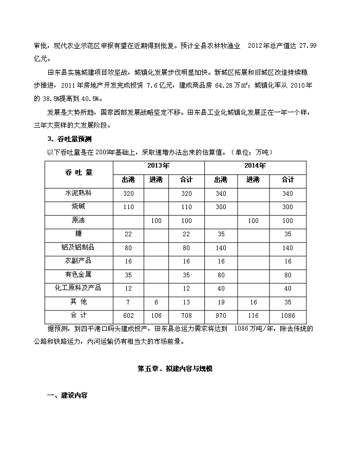 （終稿）田東縣平馬鎮四平港口碼頭新增項目投資立項申報計劃書.doc（最終版）第10頁