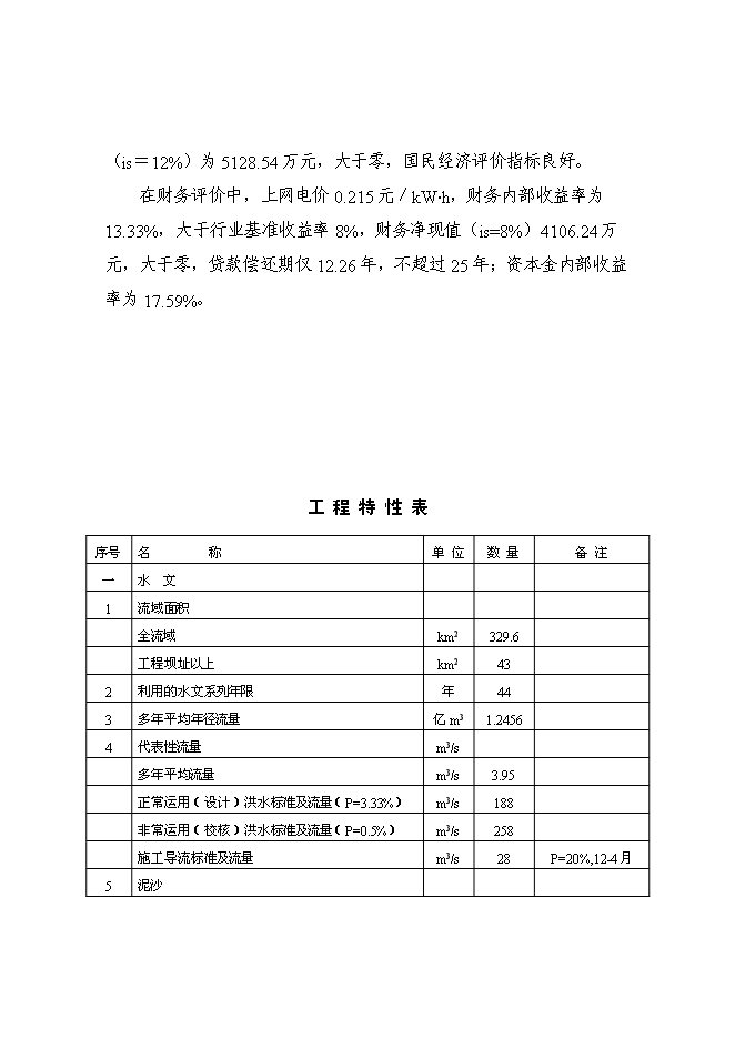 （終稿）某某地區二級水電站工程(一期)新增項目投資立項申報計劃書.doc（最終版）第15頁