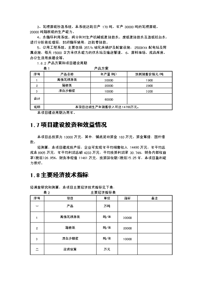 （終稿）某某公司沙棘枝條環保制漿年生產千噸瓦愣紙新增項目投資立項申報計劃書.doc（最終版）第4頁