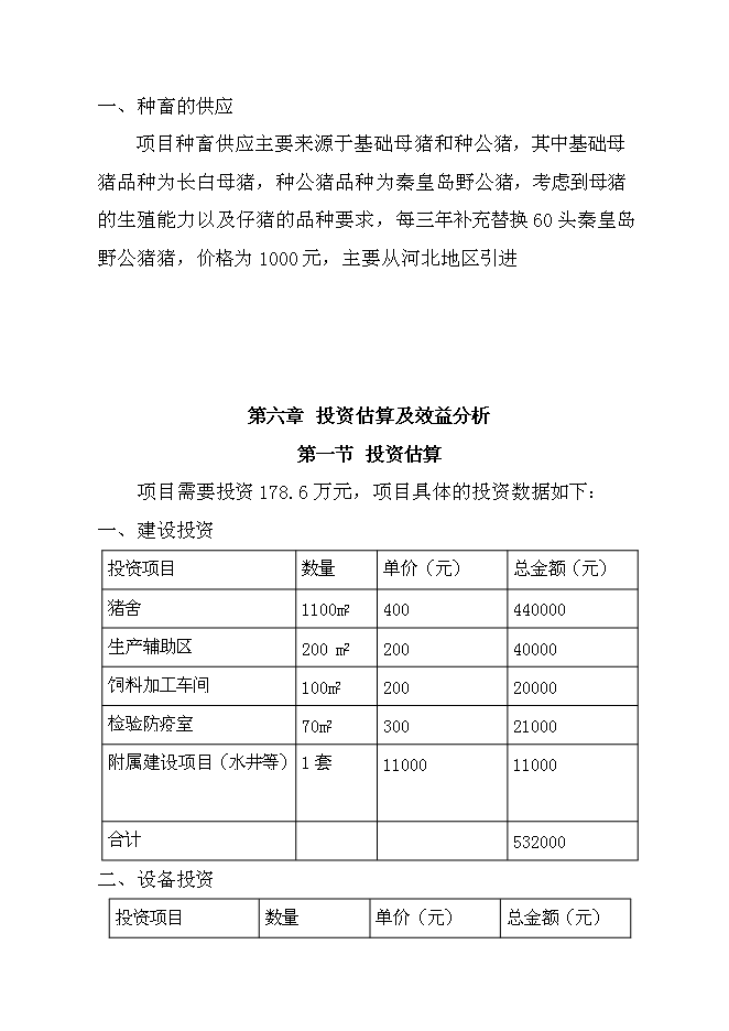 （終稿）騰克鎮宜斯坎村野豬馴化圍欄養殖新增項目投資立項申報計劃書.doc（最終版）預覽圖（15）