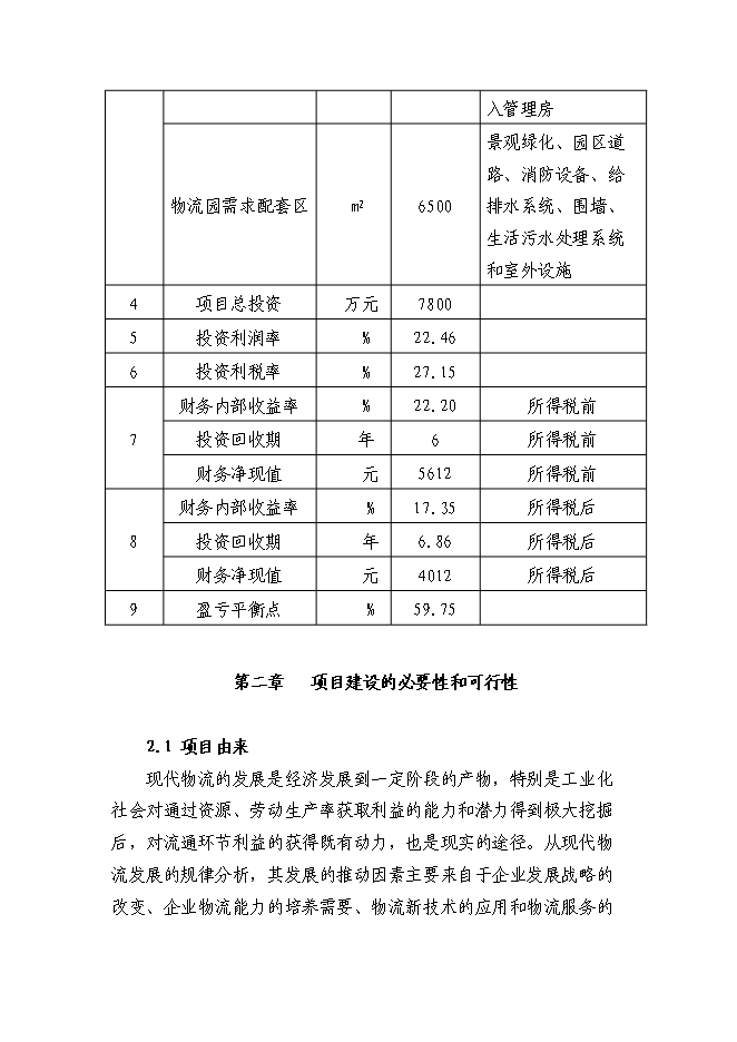 （終稿）鋼材市場物流園新增項目投資立項申報計劃書.doc（最終版）第4頁