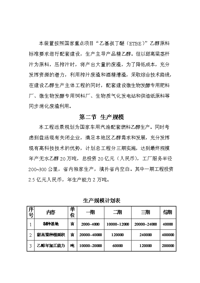 （終稿）甜高粱莖桿應用高科技釀造無水乙醇綜合開發新增項目投資立項申報計劃書.doc（最終版）第11頁