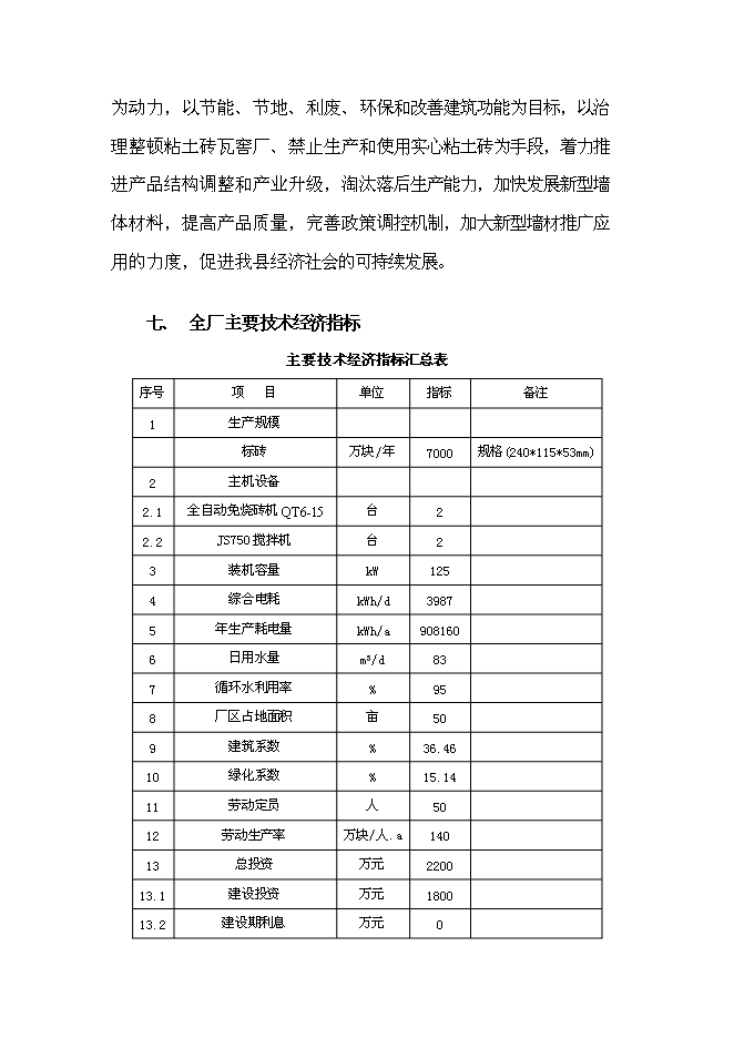 （終稿）年生產千萬塊煤矸石免燒磚新增項目投資立項申報計劃書.doc（最終版）第10頁