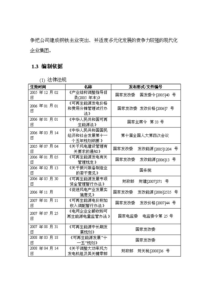 （終稿）年生產萬噸風能鑄造件新增項目投資立項申報計劃書.doc（最終版）第2頁