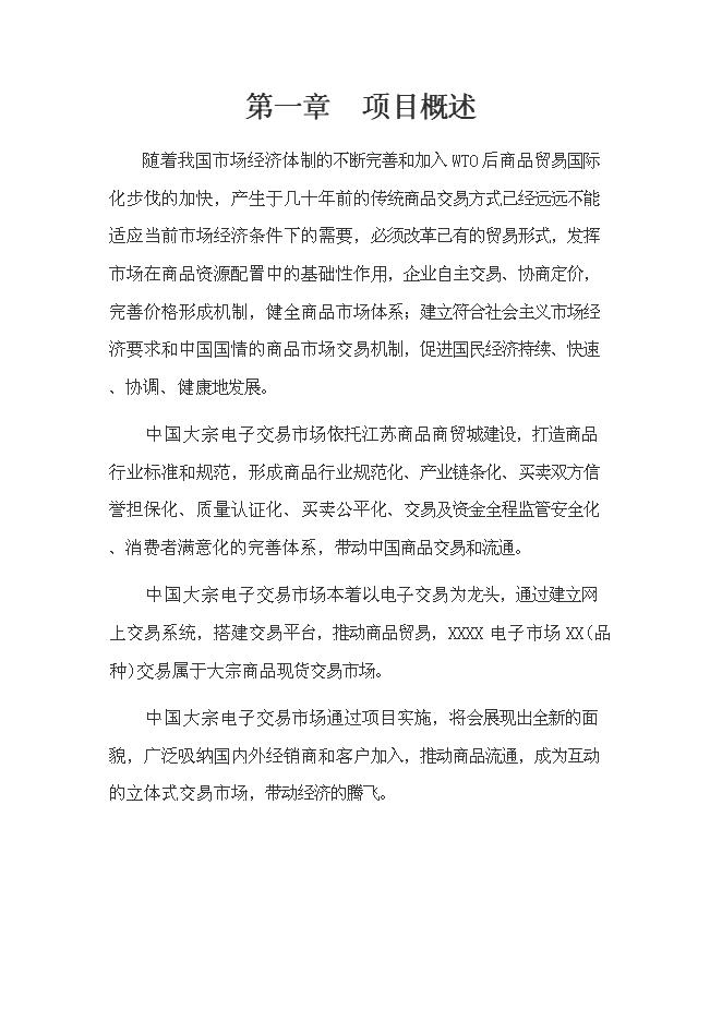 中國大宗電子交易所籌建項目立項申報送審報告（V5.1）第3頁