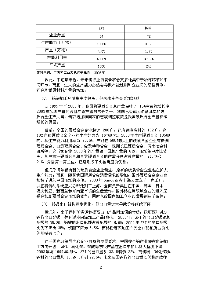 （終稿）五礦有色參股辰州礦業新增項目可行性投資論證建議書.doc（最終版）第12頁