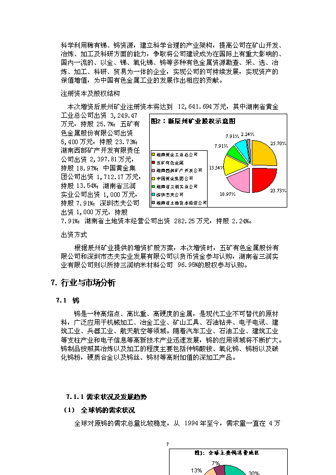 （終稿）五礦有色參股辰州礦業新增項目可行性投資論證建議書.doc（最終版）第7頁