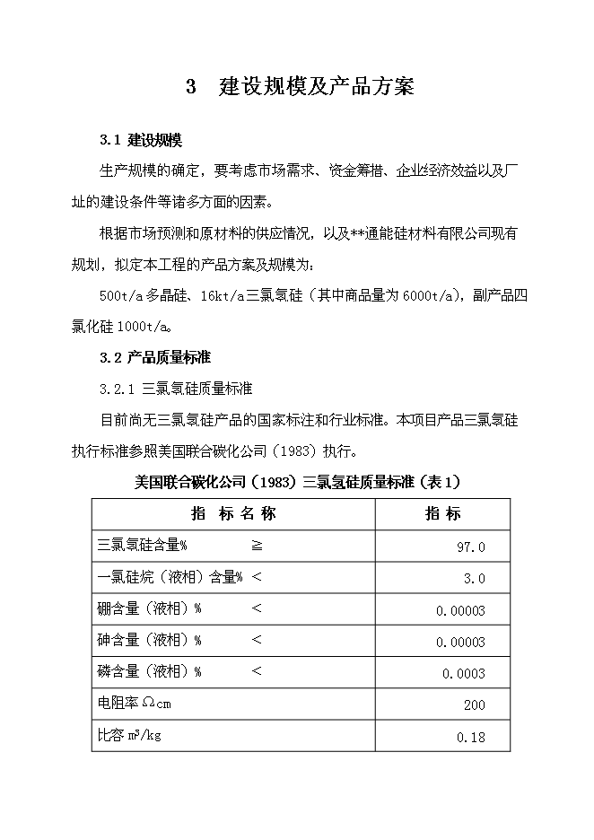 （終稿）五百噸多晶硅、16千噸三氯氫硅新增項目可行性投資論證建議書.doc（最終版）