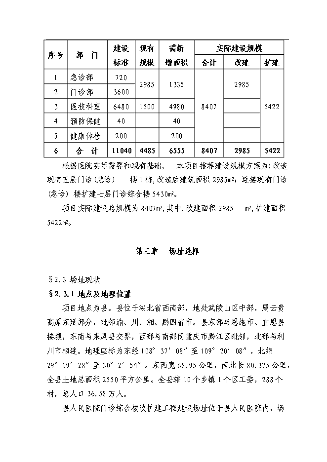 （終稿）人民醫院門診綜合樓改擴建工程新增項目可行性投資論證建議書.doc（最終版）第11頁