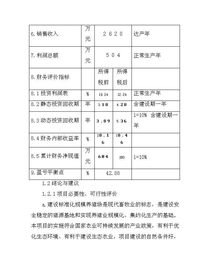 （終稿）從江香豬產業化生態立體農業新增項目可行性投資論證建議書.doc（最終版）第4頁