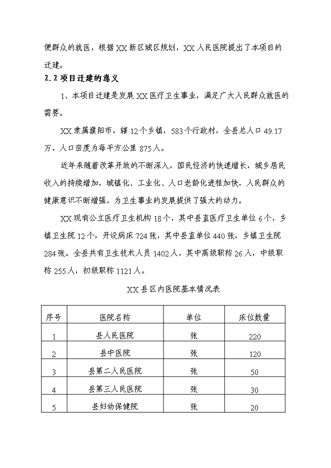 （終稿）人民醫院病房樓遷建新增項目可行性投資論證建議書.doc（最終版）第8頁