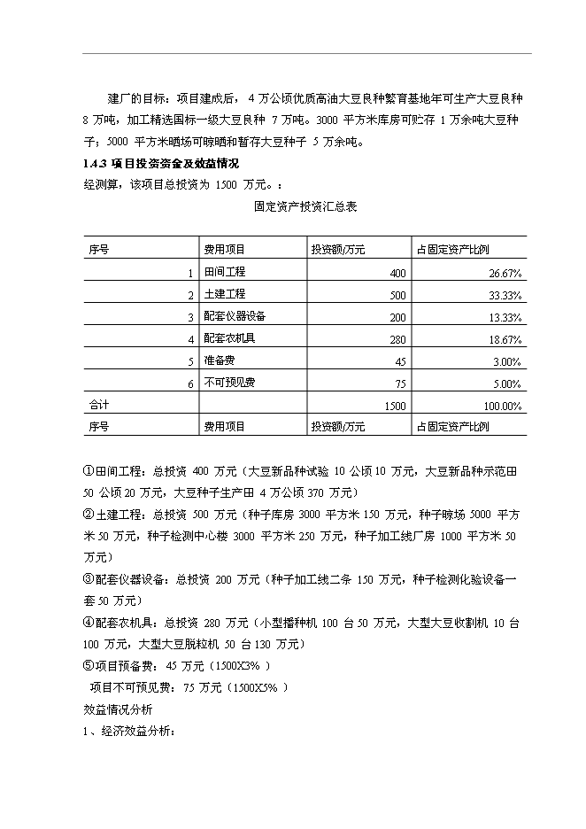 （終稿）優質高油大豆良種繁育基地新增項目可行性投資論證建議書.doc（最終版）