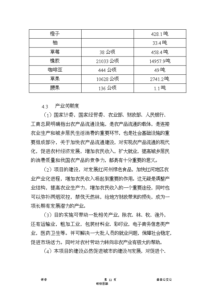 （終稿）云南紅河農產品物流中心新增項目可行性投資論證建議書.doc（最終版）第12頁