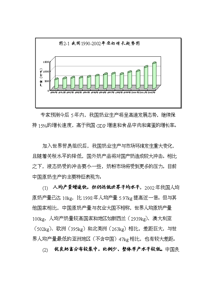 乳品公司擴建改造新增項目可行性投資論證建議書第15頁