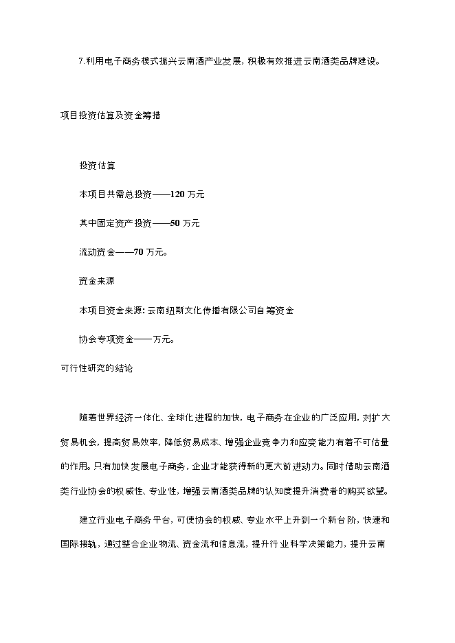 （終稿）云南酒類電子商務平臺新增項目可行性投資論證建議書.doc（最終版）第5頁