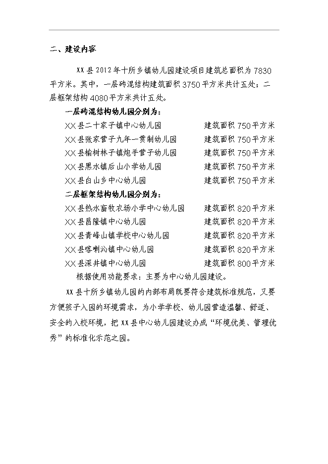 鄉鎮幼兒園新增項目可行性投資論證建議書第13頁