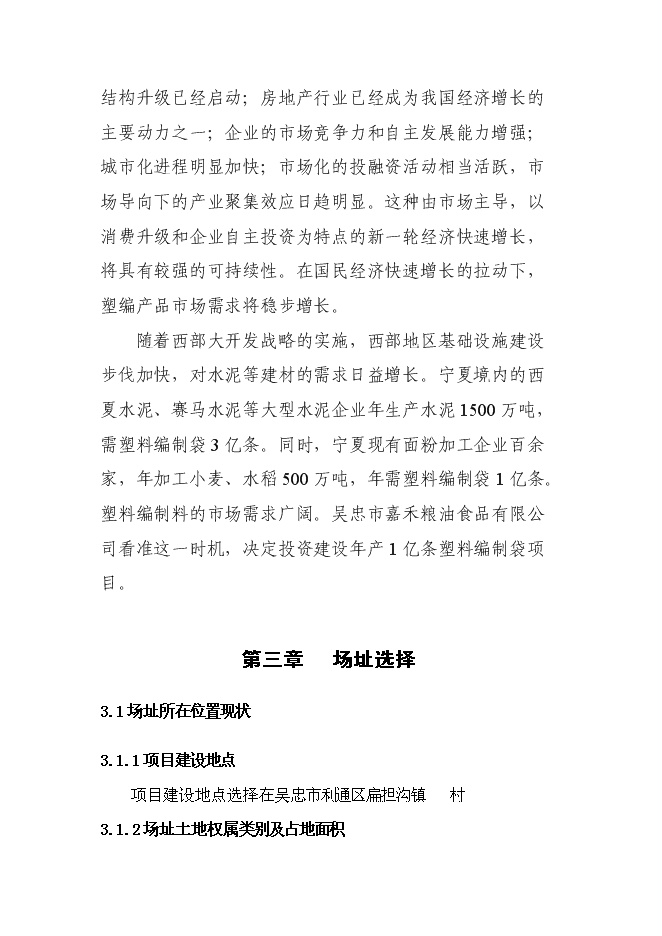 （終稿）億條塑料編織袋新增項目可行性投資論證建議書.doc（最終版）