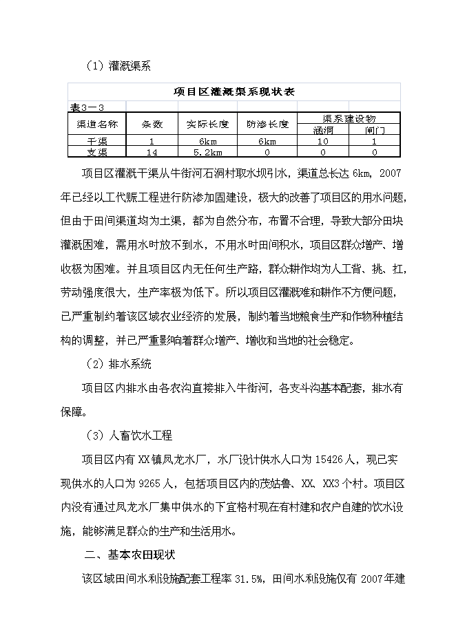 （終稿）以工代賑灌溉建設工程(二期)新增項目可行性投資論證建議書.doc（最終版）