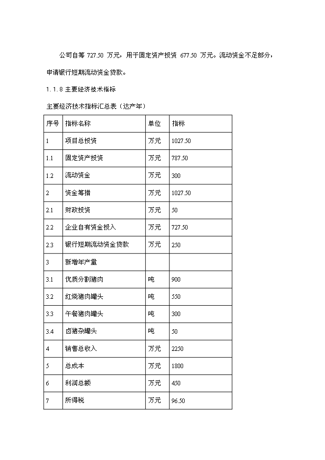 （終稿）優質豬肉罐頭食品加工新增項目可行性投資論證建議書.doc（最終版）