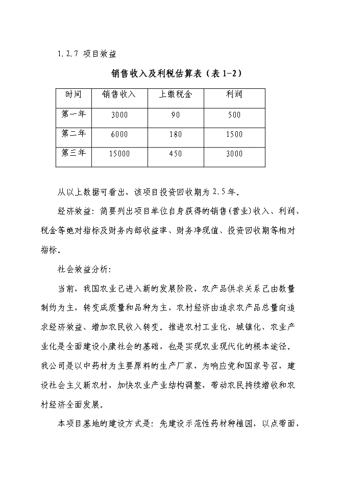 （終稿）中藥材種植基地新增項目可行性投資論證建議書.doc（最終版）