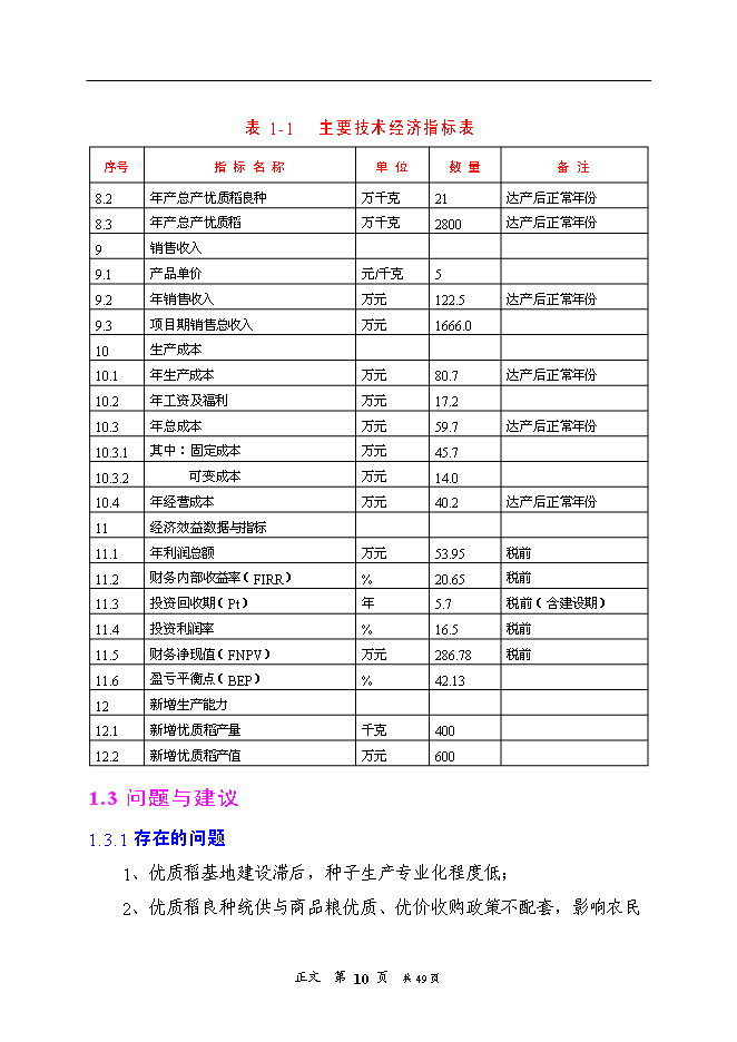 （終稿）優質水稻生產基地新增項目可行性投資論證建議書.doc（最終版）第14頁