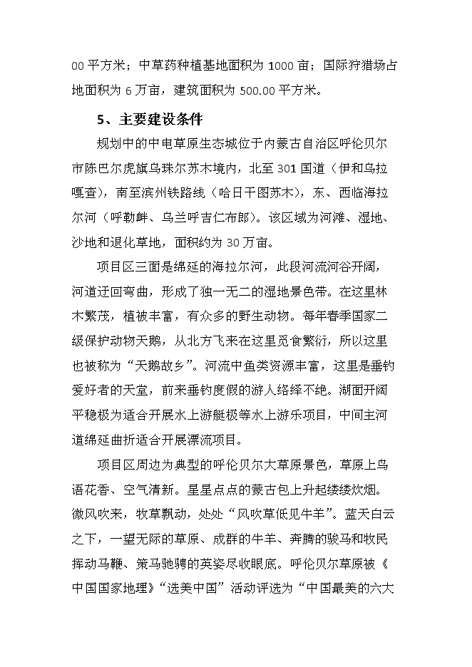 （終稿）中電草原生態城新增項目可行性投資論證建議書.doc（最終版）