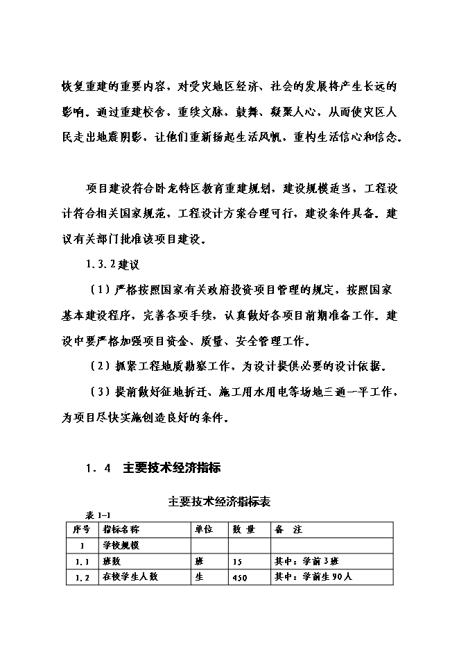 （終稿）中心小學校災后恢復重建新增項目可行性投資論證建議書.doc（最終版）