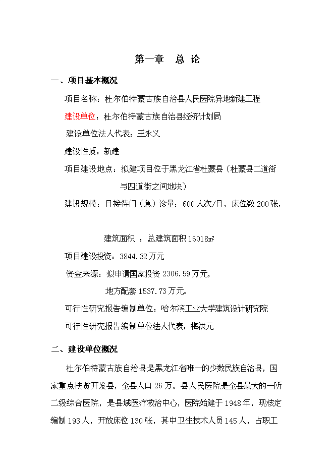 （終稿）人民醫院異地工程新增項目可行性投資論證建議書.doc（最終版）第2頁